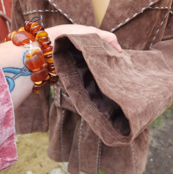 Vintage suede leather jacket - Picture 5 of 14